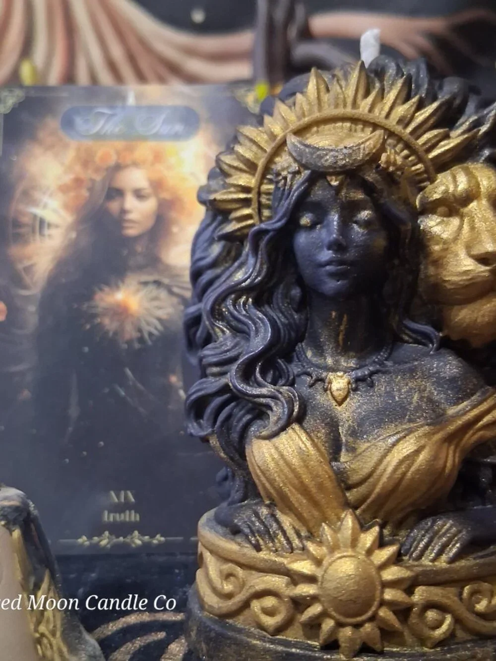 Sekhmet — Goddess of Ra Luxury Ritual Candle | Hand-Sculpted Lioness Warrior | D